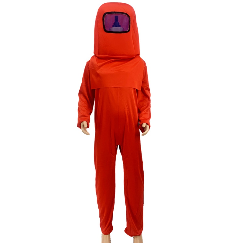 Kinder Astronaut Kostüm Game Space Anzug Red Blue Jumpsuit Halloween Rucksack Cosplay -Kostüme für Jungen Kinder