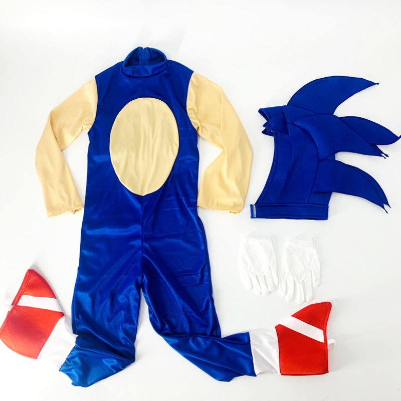 Halloween Deluxe Sonic das Hedgehog -Kostüm Sonic Generations Cosplay Cartoon BodySuit