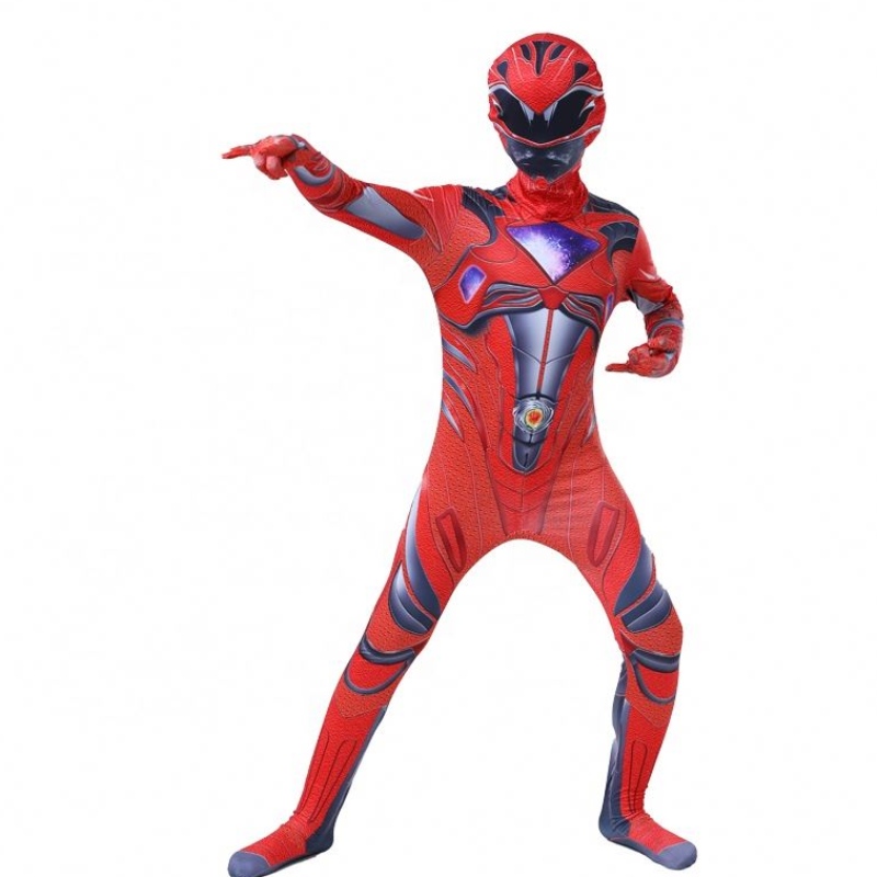 Mehrere Farben fünf Biest Jungensouit Halloween Carnival Party Cosplay Power Ranger Kostüm für Kinder Jungen