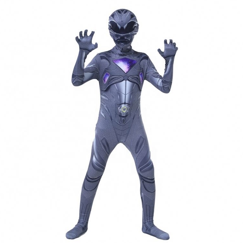 Mehrfachfarben coole Halloween Party Cartoon Superhelden Cosplay Mystic Force Power Ranger Kostüm für Kinder