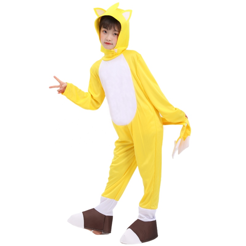 Halloween Party Game Cosplay Kinder Blau Sonic Jumpsuit Boy Girl Sonic Hedgehog Kostüm Sonic Kostüm Kinder