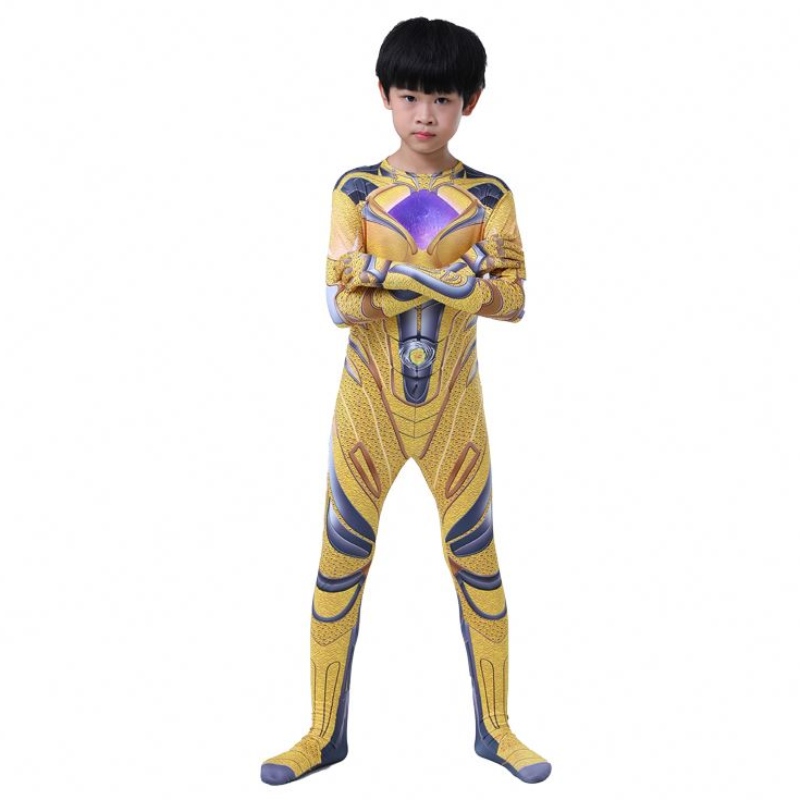 Multiple Color 3D Printed Halloween Party Cartoon Anime Superhelden Cosplay Power Ranger Jumpsuit Kostüm für Kinder