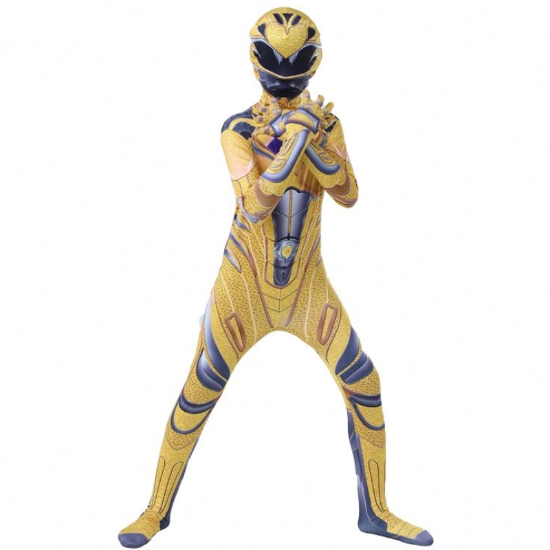 Multiple Color 3D Printed Halloween Party Cartoon Anime Superhelden Cosplay Power Ranger Jumpsuit Kostüm für Kinder