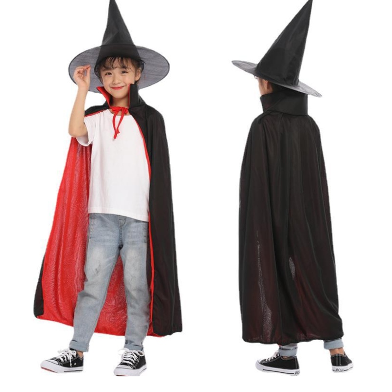 Neuankömmlinge Make -up Cosplay Cosplay Cloak Witch Cape mit Hut Halloween Party Cape für Kinder