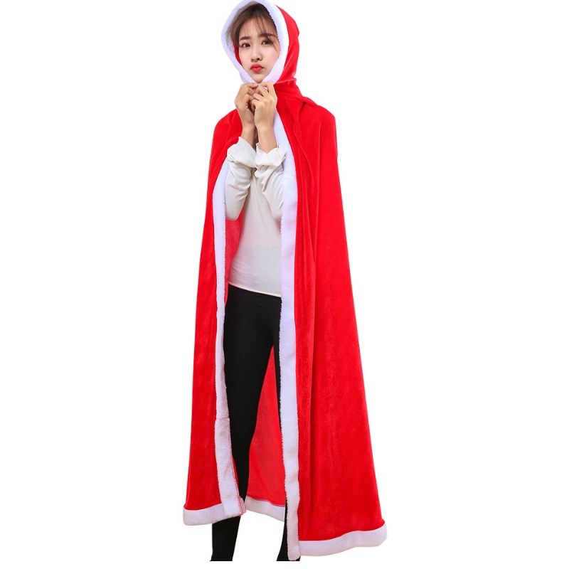 Weihnachtskinder Capes Erwachsene Velvet Cloak Santa Cosplay Party Kostüme