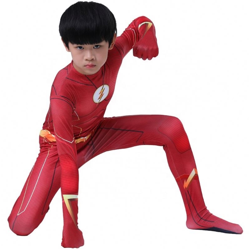 Factory Direct Superhelden -Outfit Halloween Party Cosplay TV&movie Kostüm Requisiten The Flash Man Suits für Jungen