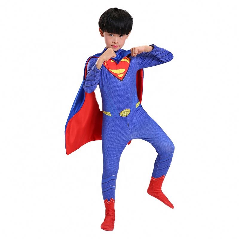 TV&movie Actionfigur Halloween Cosplay Jumpsuit Anime Strumpfhosen Die Super -Mann -Kostüme mit Umhang