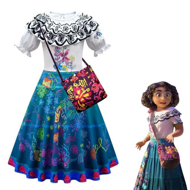 3-12 Jahre alte Mädchen Kostüme Partykleid Encanto Cosplay Kinderkleid