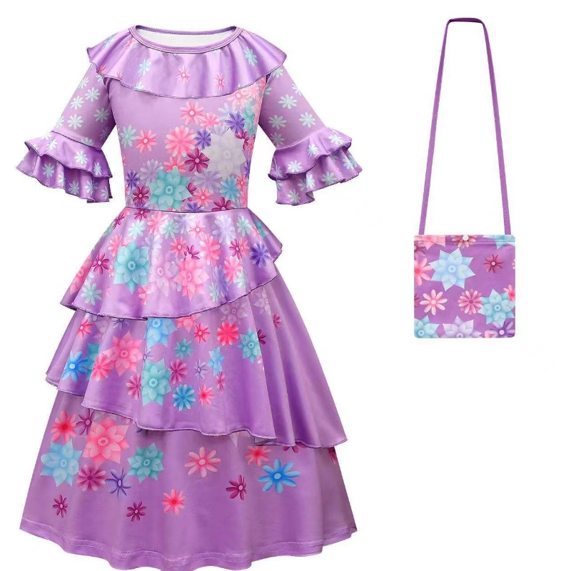 3-12 Jahre alte Mädchen Kostüme Partykleid Encanto Cosplay Kinderkleid