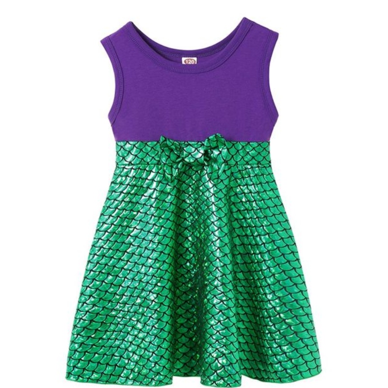 Ander Prinzessinnen Kollektion Kleid für Mädchen Elsa&anna Party tragen Sommer weiche Baumwollkleidung Sommer eine Linie Kinder Kinder Outfits