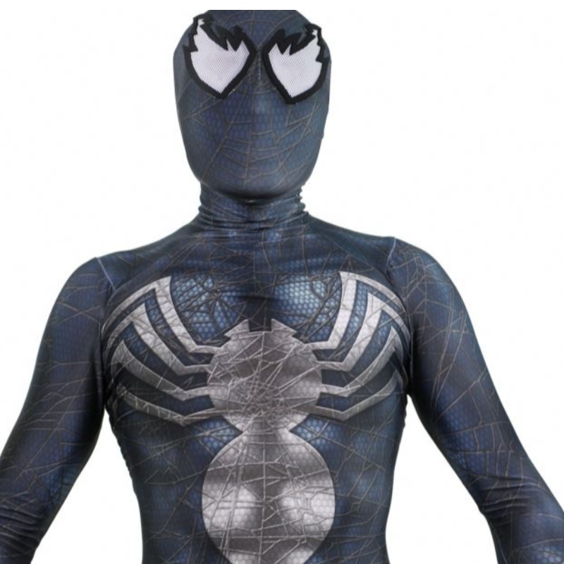 Black Zentai Anzug Halloween Carnival Birthday Party Requisiten Neuheit&Special Use Symbiote Spiderman Venom Kostüm