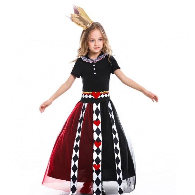 Hot Halloween Children 's Movie Costumes Girls Alice's Abenteuer im Wunderland Das Red Queen -Kostüm