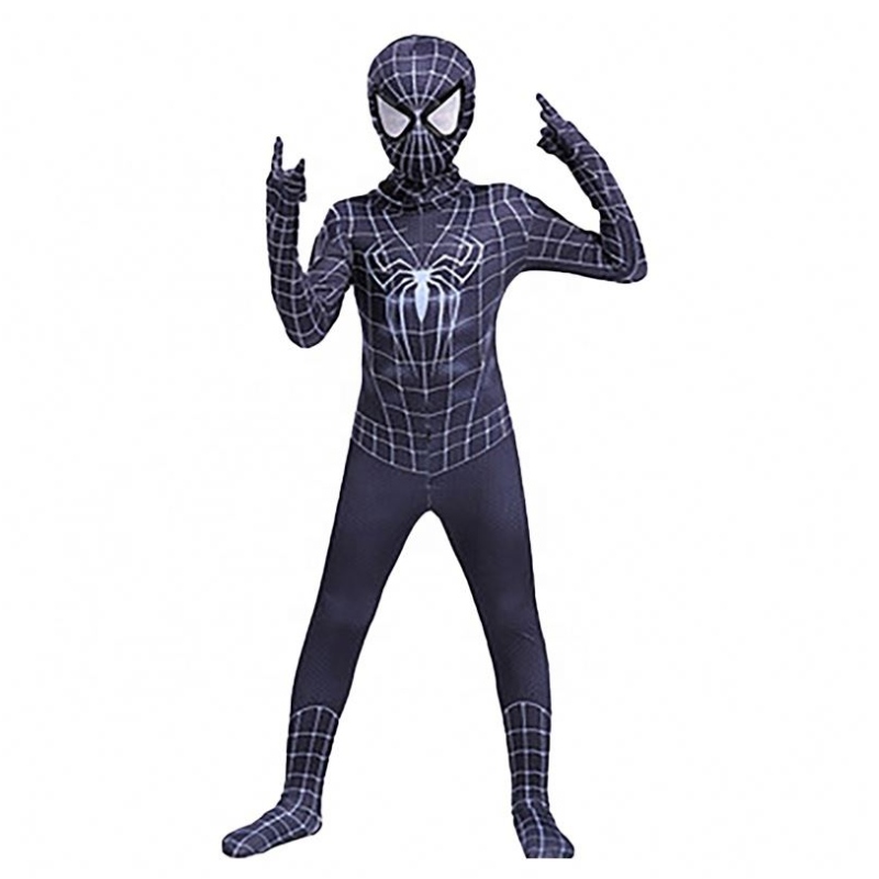 Coole schicke schwarze Halloween -Kleidung für Kinder&adults tv&film Superhelden Cosplay Factory Traje Spider Man Kostümanzug