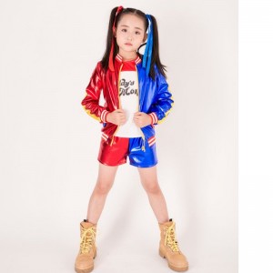 Neue heiße Verkauf von Cosplay -Kostümen X Suicide Squad Harley Quinn Back Strap Print Harley Quinn Cosplay Anime Kostüme für Mädchen