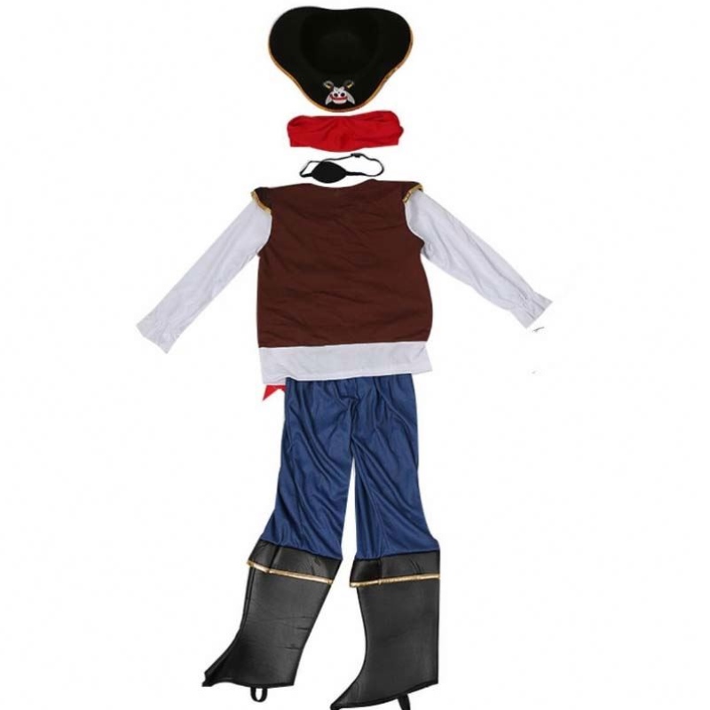 Deluxe Halloween Cosplay Set Kinder Jungen Piratenkostüm für Kinder mit Hut DGHC-080