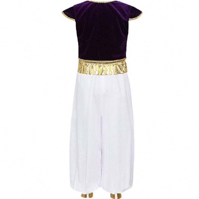 Halloween Aladdin Magic Lamp Cosplay Anzüge Cap Sleeves Weste Aladdin Prince Kostüm mit Hosen HCAL-010