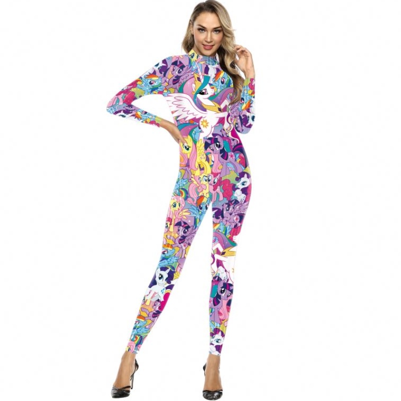 Tik Tokniedlich verschiedener Stil Einhorn Poly 3D -Druckkleidung für Frauen Weihnachten Halloween Party Jumpsuit Anime Cosplay Kostüm