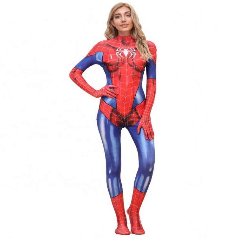 Großhandel Plus Size Halloween Prop Movie Performance Wear für Frau Spiderman Spiderwoman Kostüme Sets