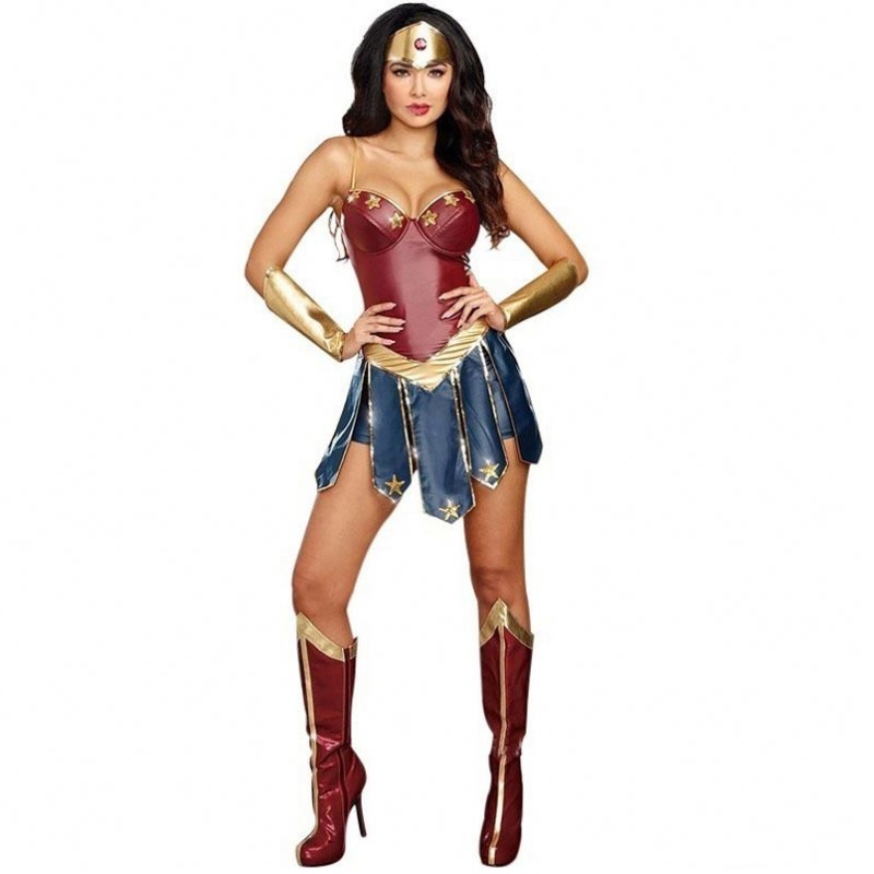 2021 Party Sexy Wonder Woman Halloween Kostüm für Erwachsene