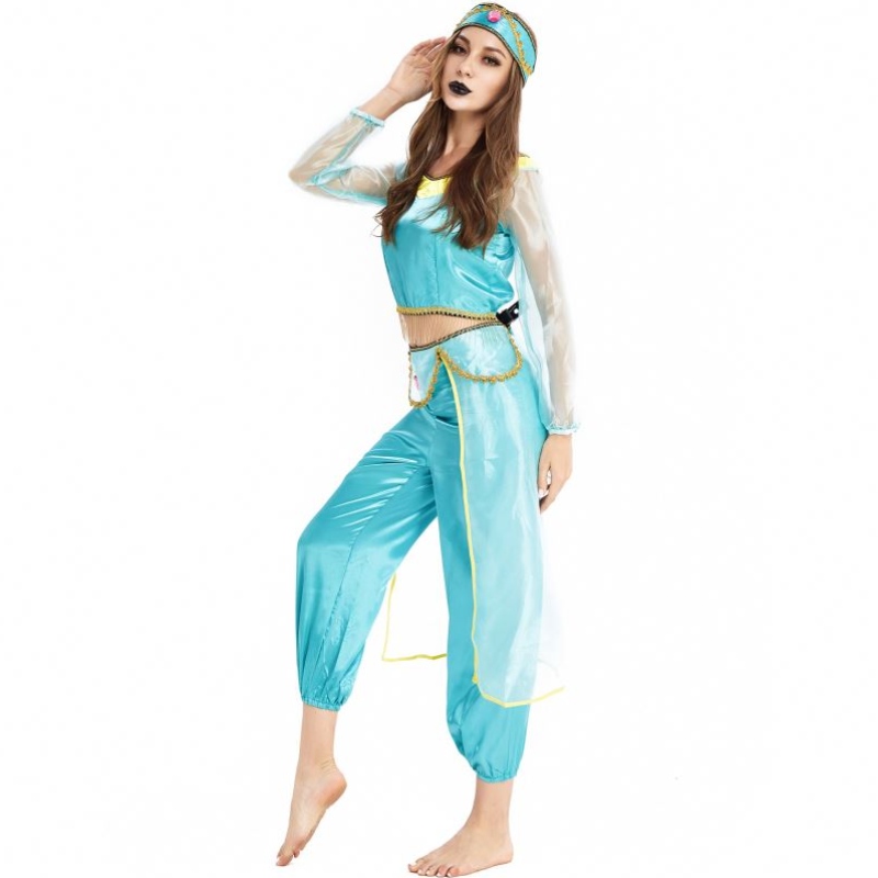 Spieluniformen Europa und die US -Halloween -Kostüme Cosplay sexy Aladdin Magic Lamp Jasmine Prinzessin Kleid