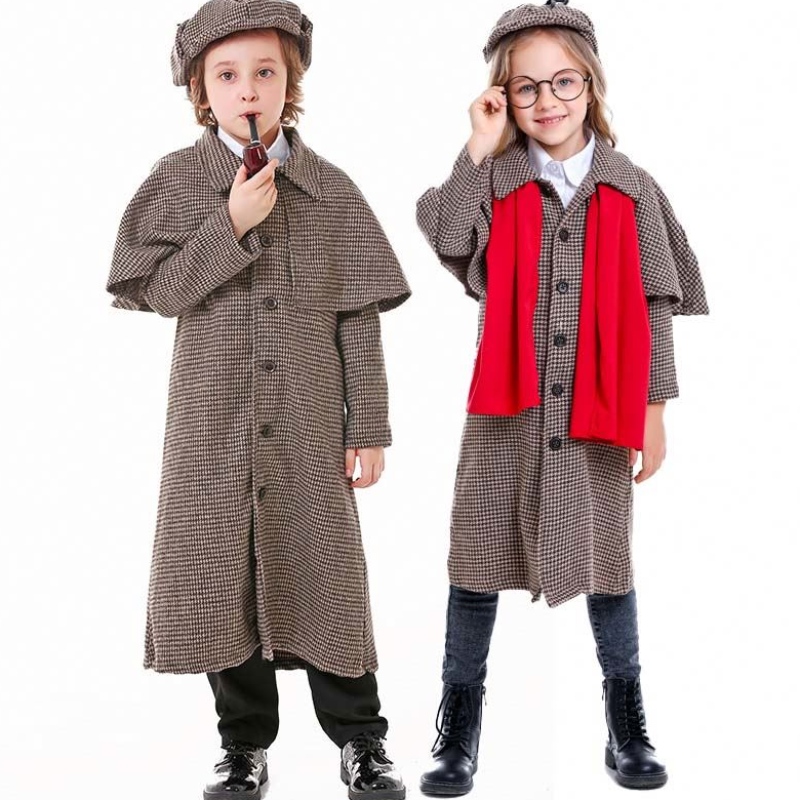 Girl Boy Detective Sherlock Holmes Rollenspiel Sherlock Holmes Kostüm für ChildHCBC-012