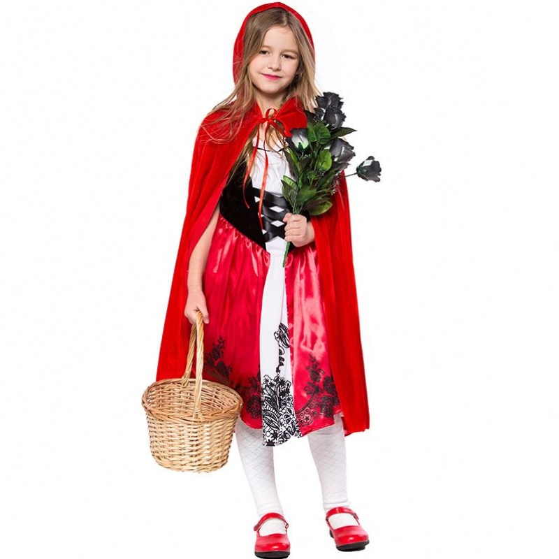 Mädchen Kinder Halloween Kostüm kleine rote Reithaube für Mädchen DGHC-087