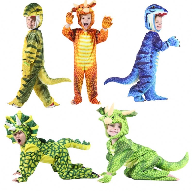 Kinder Dinosaurier Kostüm Halloween Party Cosplay Maskottchen Tierkleidung Rolle spielen