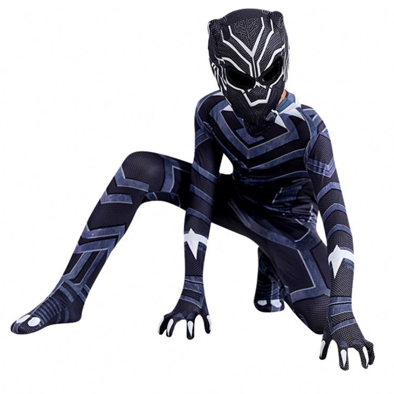 Kinder Kostüm Cosplay -Kleidung Schwarz Panther Bodysuit Marvel Superhelden Kostüme Party