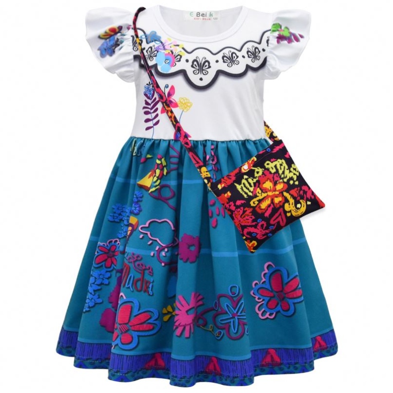 2022 Großhandel Neuankogenmagie Film heiße Kinder Halloween Kleid Kostüm Kinder Baby Girls Outfit Kleid Kostüm mit Tasche