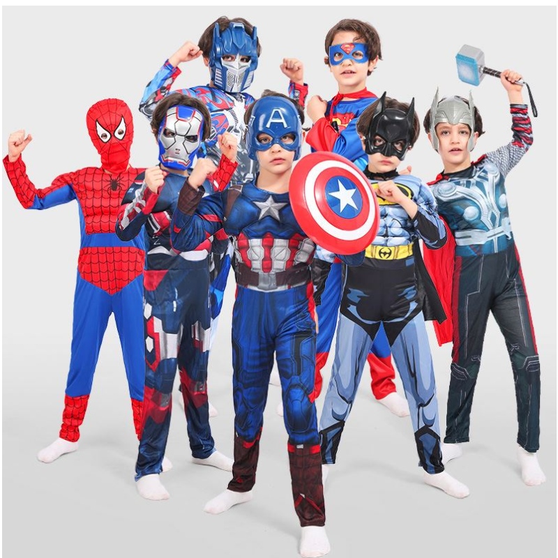 Muskelkleidung für Boy Flash Kostüm Fantasie Ankleide Overalls Kinder Film Carnival Party Halloween Weihnachtsfeier Cos Suits