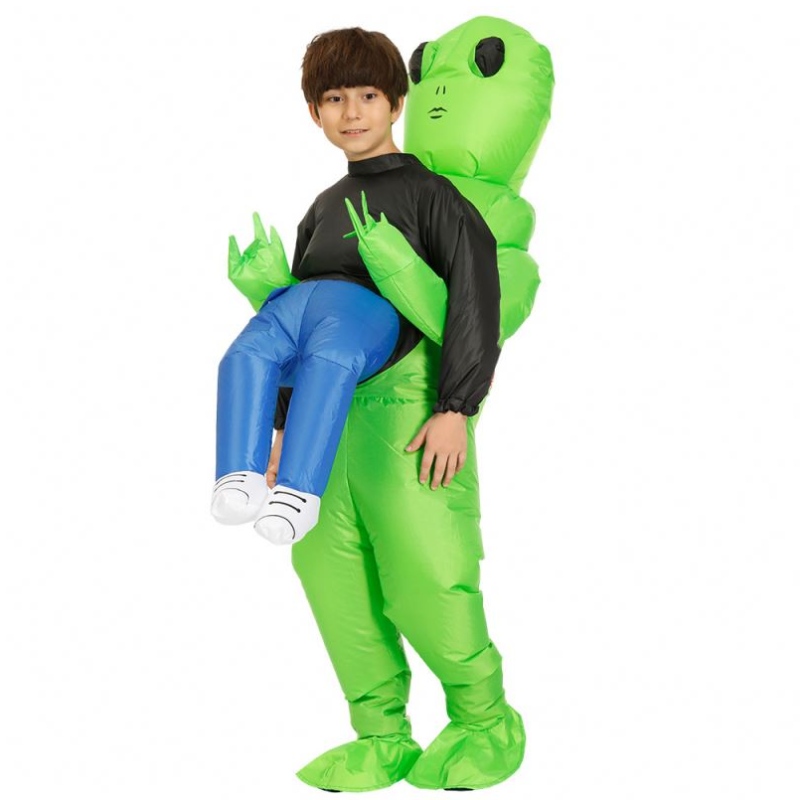 Halloween Christmas Cosplay aufblasbare glänzende grüne Geisterkostüm Alien Kostüm