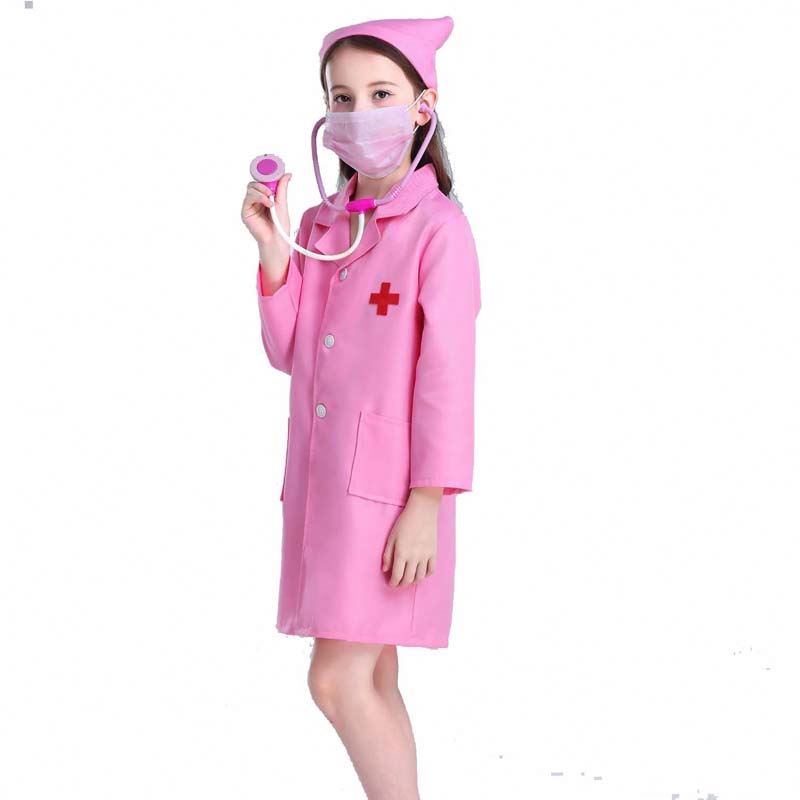 Kinderarzt Krankenschwester Uniform Cosplay Boy Girl weiß rosa Kinder Krankenschwester Kostüm HCBC-011
