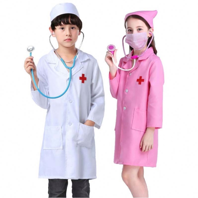 Kinderarzt Krankenschwester Uniform Cosplay Boy Girl weiß rosa Kinder Krankenschwester Kostüm HCBC-011