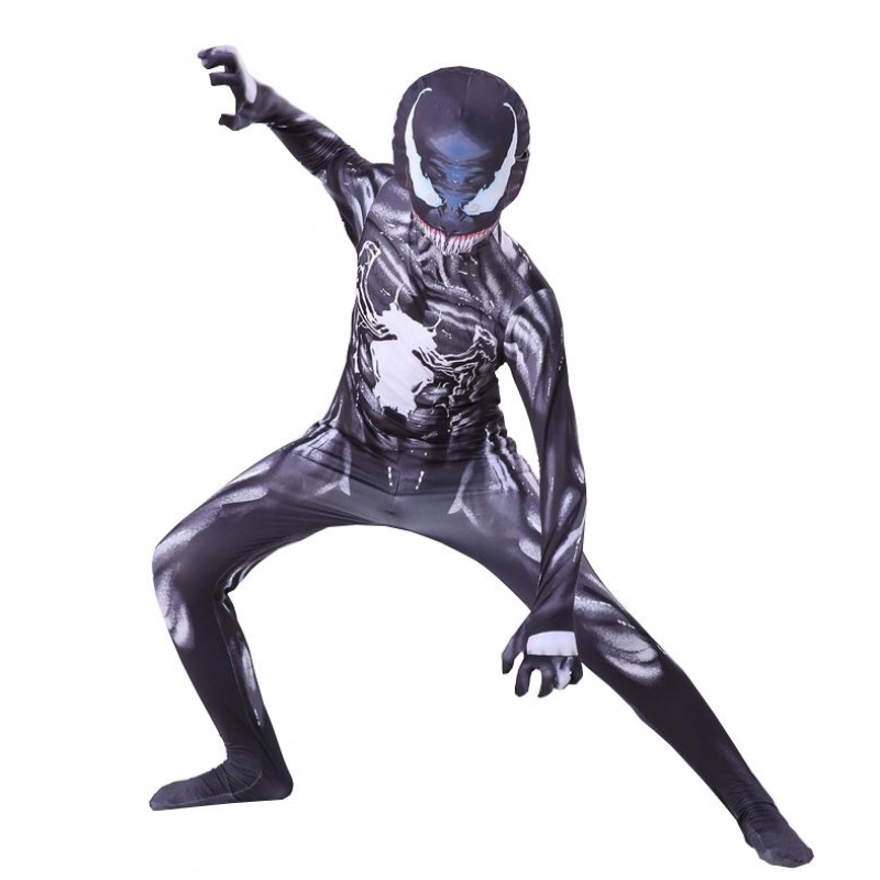 Neue Venom Kostüm Kids Anzug Jumpsuit Jungen Symbiote Spiderman Kostüme Superheros Cosplay Halloween Kostüme für Erwachsene