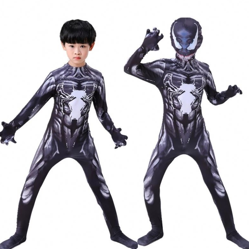 Neue Venom Kostüm Kids Anzug Jumpsuit Jungen Symbiote Spiderman Kostüme Superheros Cosplay Halloween Kostüme für Erwachsene