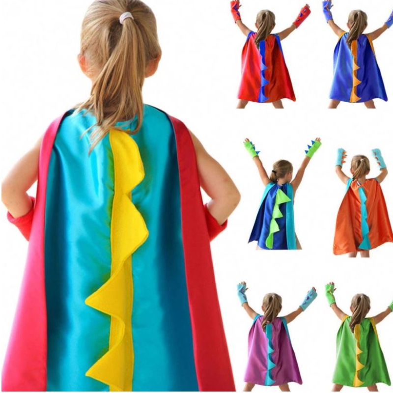 2021 Halloween Kostüm Dinosaurier Cosplay Tiergrünes Dinosaurier Kostüm Umhang Cloak