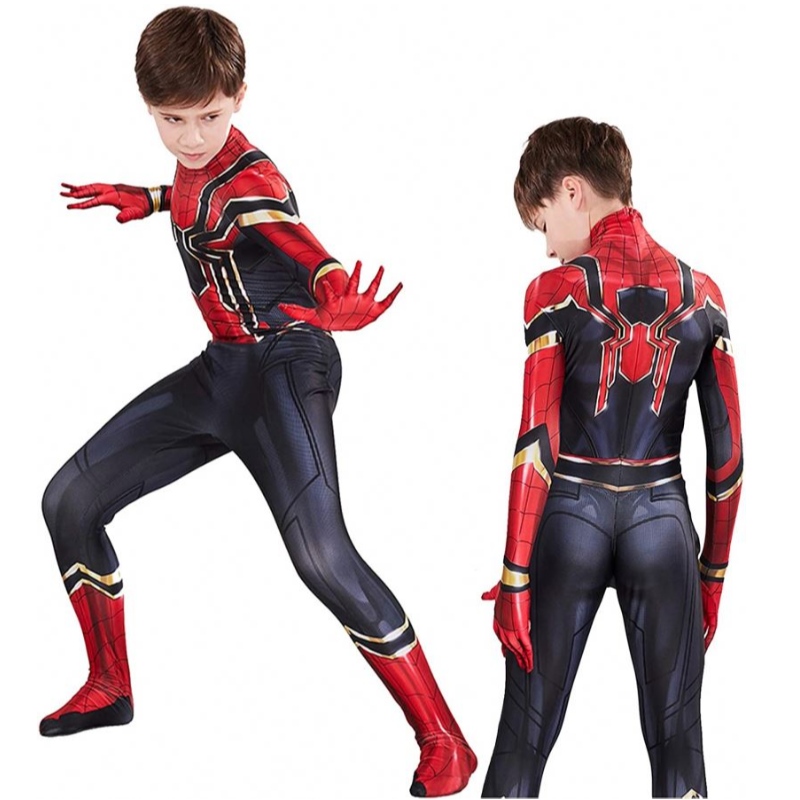 Kinder Halloween Kostümkompatible Superhelden Spiderman Kostüm Anzügen Kinderparty Cosplay 3D -Stil Beste Geschenke