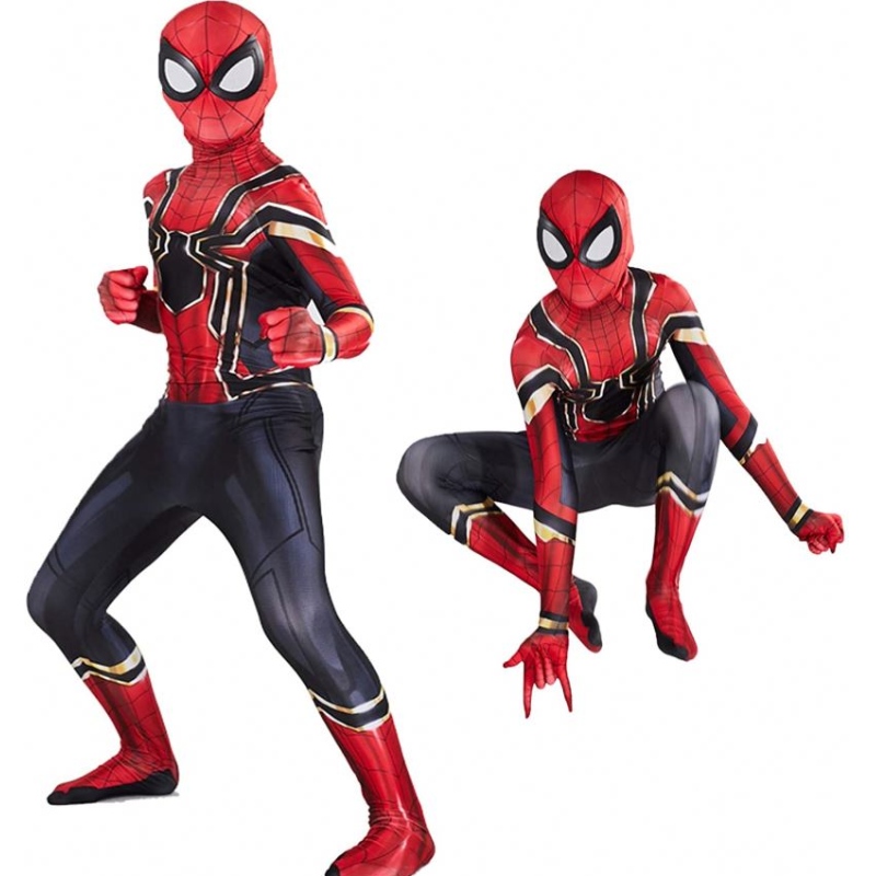 Kinder Halloween Kostümkompatible Superhelden Spiderman Kostüm Anzügen Kinderparty Cosplay 3D -Stil Beste Geschenke