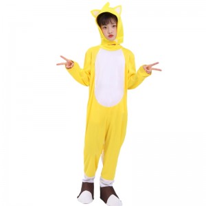 2022 Überschallkid Super Black Sonic Yellow Shadow Charter Kostüm für Halloween