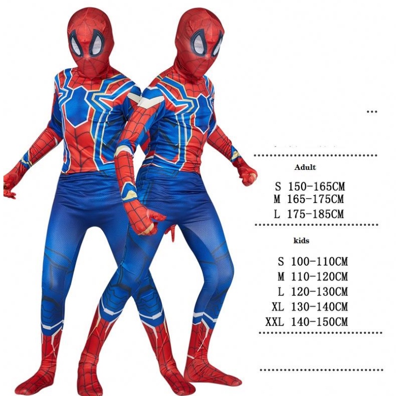 Kinder Kostümkompatible Superhelden Kostüm -Schuls Kinder Halloween Cosplay Kostüme 3D -Stil Spiderman Anzug für Kinder