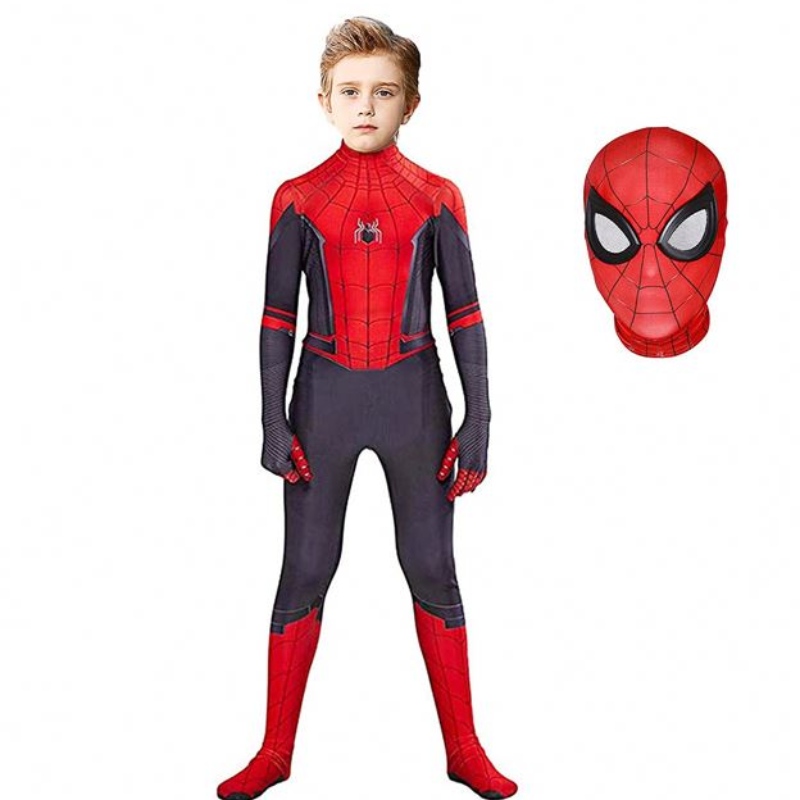 Spiderman Kostüm Bodysuit für Kinder Spandex Zentai Halloween Cosplay Jumpsuit 3D -Stil