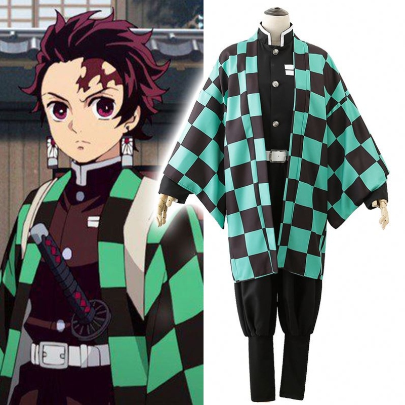 Hot Sale Anime Dämon Slayer Kimetsu Nein Yaiba Tanjirou Kamado Nezuko Cosplay Frauen und Männer Kimono Cosplay Kostüm Sets