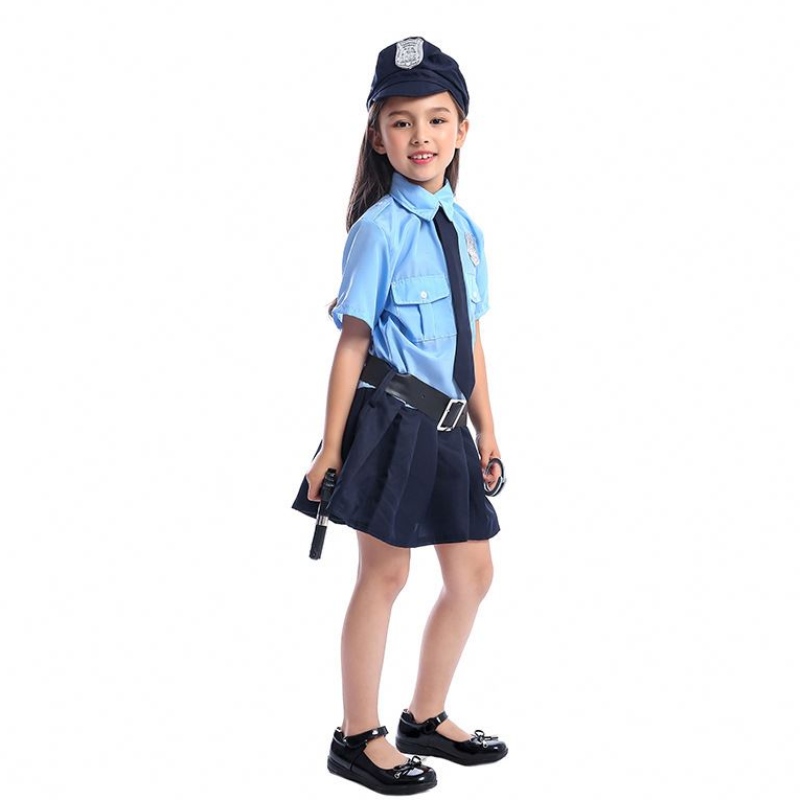 Mädchen Halloween Cop Officer Kostüm Kinder Kinder Rollenspiele Cosplay Man Uniform Party Kostüm Kleid