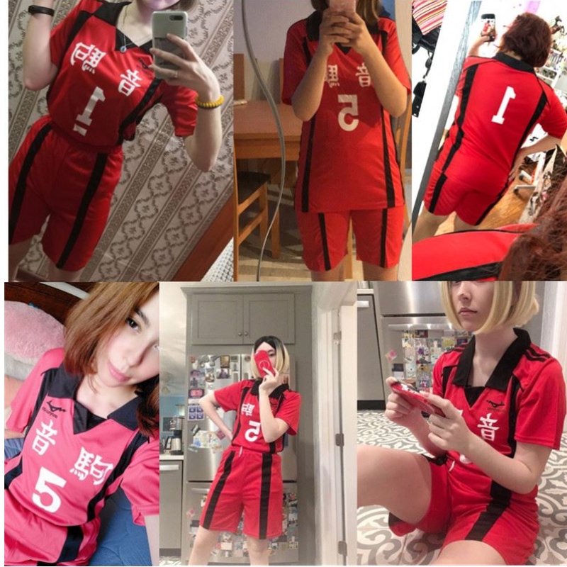 Erwachsener Haikyuu Nekoma High School#5 1 Kenma Kozume Kuroo Tetsuro Cosplay Haikiyu Volley Ball Team Jersey Sportswear Uniform