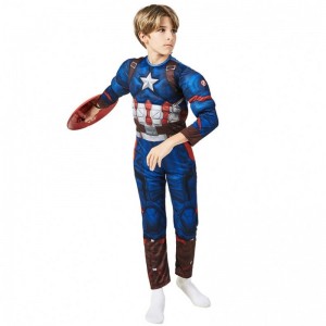 Boy TV&movie Kostüm Captain Cosplay Jumpsuit Child Superhelden Kostüm Kinder Kinder Happy Halloween Fantasy Show