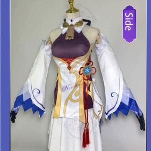Genshin Impact Ganyu Cosplay Kostüm Anime Halloween Party Kostüm Frauen Sexy Outfit Perücken Schuhe Hörner Requisiten Spielanzug