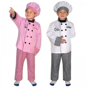 New Style Kids Chef Kostüm Halloween Party Cosplay -Kleidung Rollenspiele Girl \'s und Boy\' s Chef Apron Kostüm
