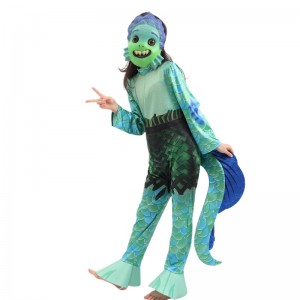 Neue Stil Kids Movie Sea Monster Cosplay Jumpsuit Jungen Luca Halloween Kostüme für Kinder