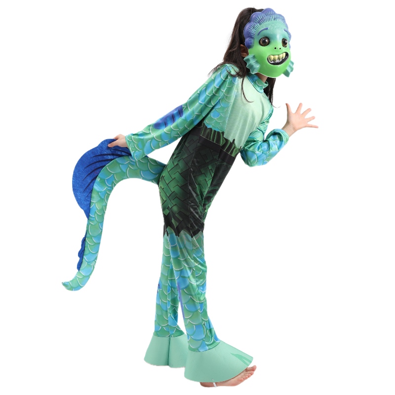 Neue Stil Kids Movie Sea Monster Cosplay Jumpsuit Jungen Luca Halloween Kostüme für Kinder