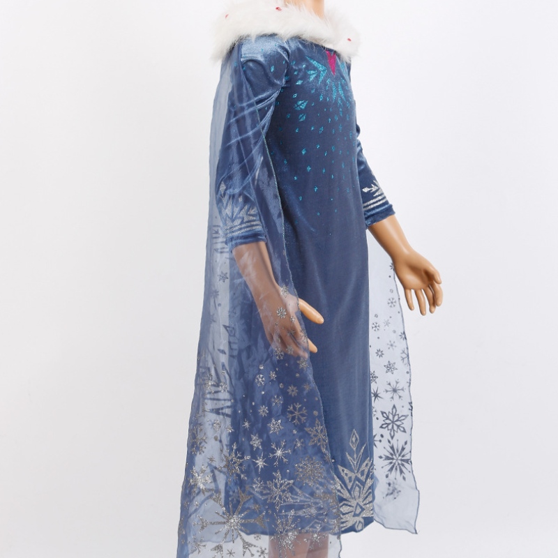 Heißer Verkauf echtes Elsa Prinzessin Kleid Kinder Elsa Cosplay Kostüm